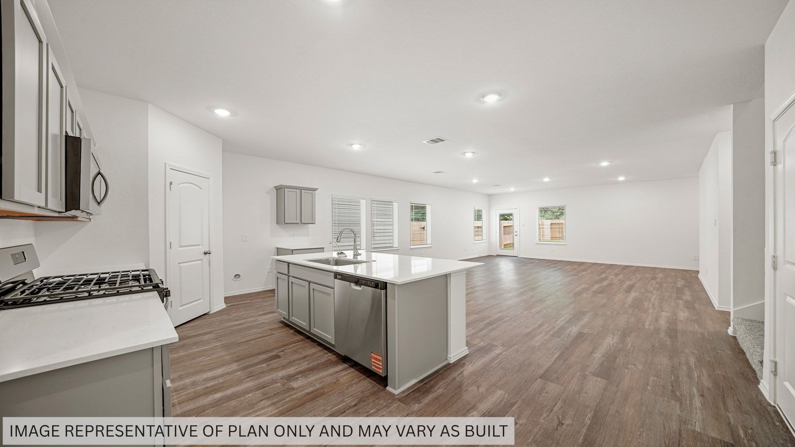 Kitchen with an island