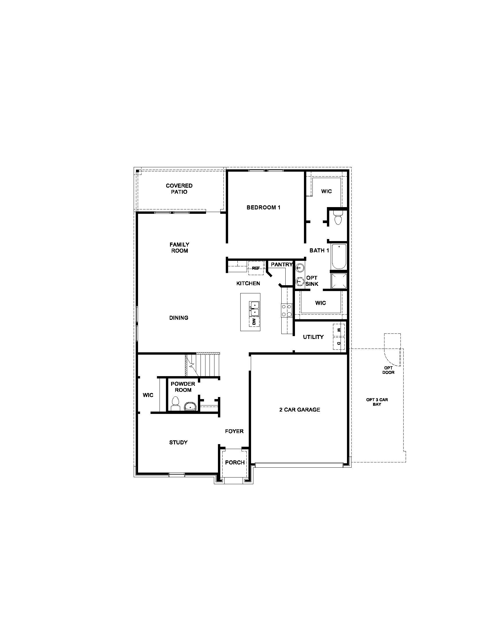 DR Horton Houston North Butlers Bend - First Floor Plan