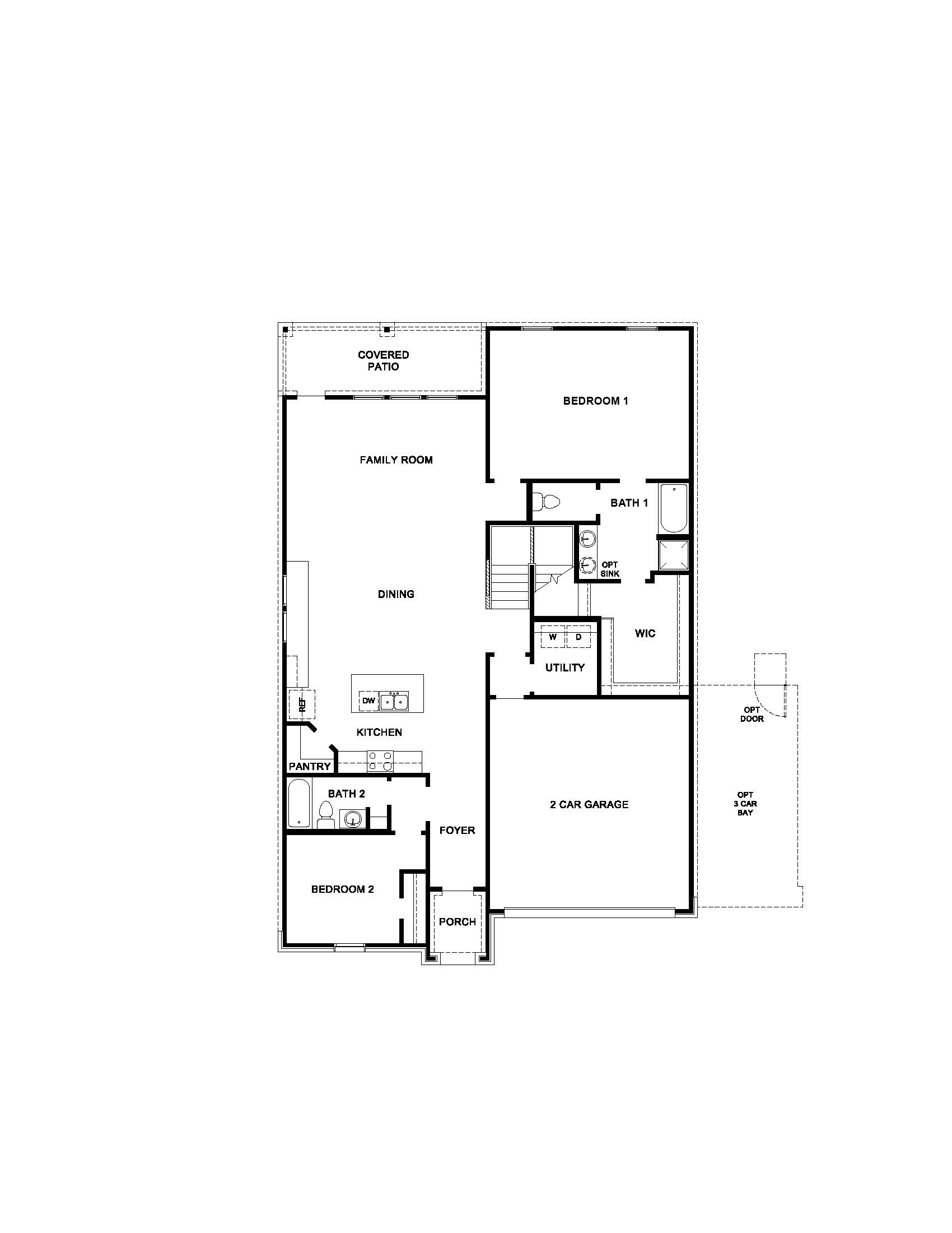 DR Horton Houston North Butlers Bend - E40 R First Floor Plan