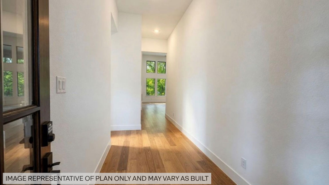 Entry hallway with vinyl flooring sherman williams painted walls