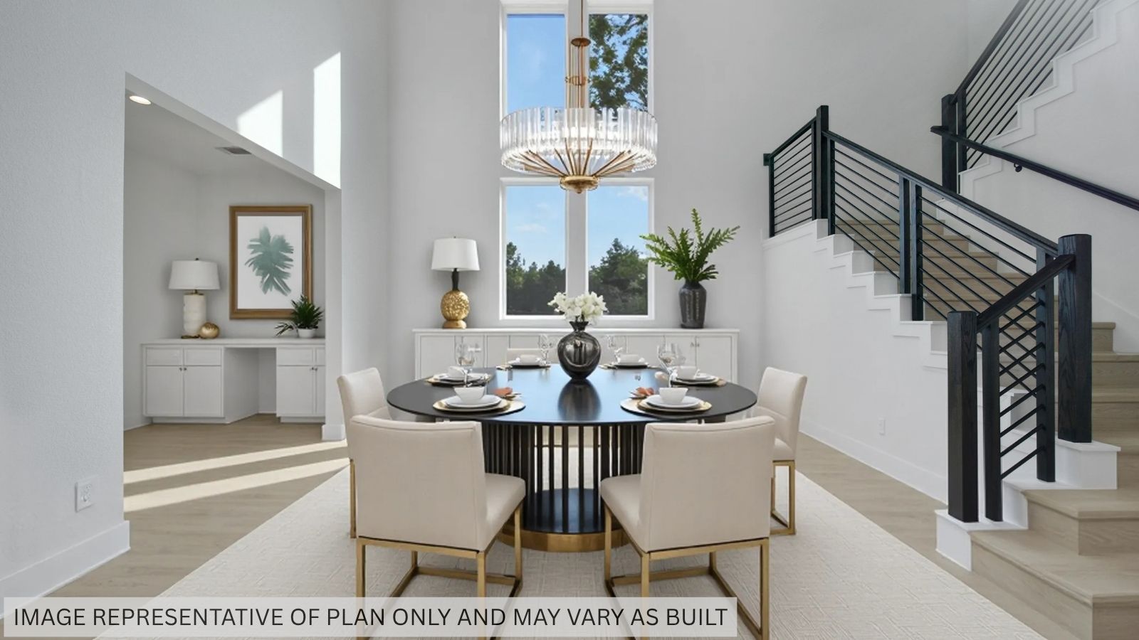 Dining area with vinyl flooring