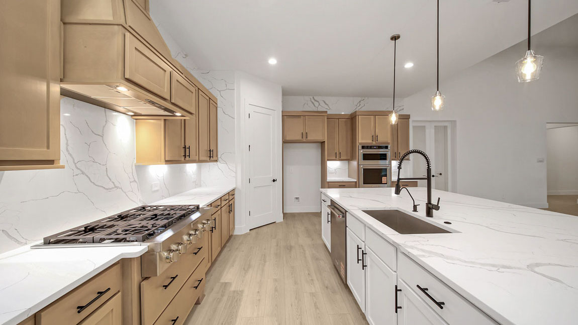 Kitchen with an island