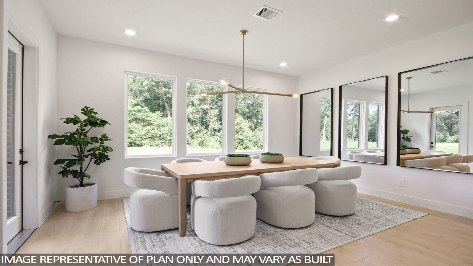 Dining area with vinyl flooring