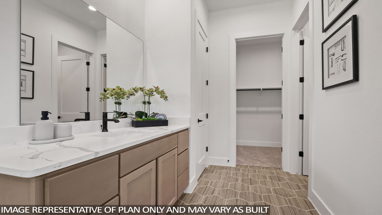 Primary bathroom with double sinks