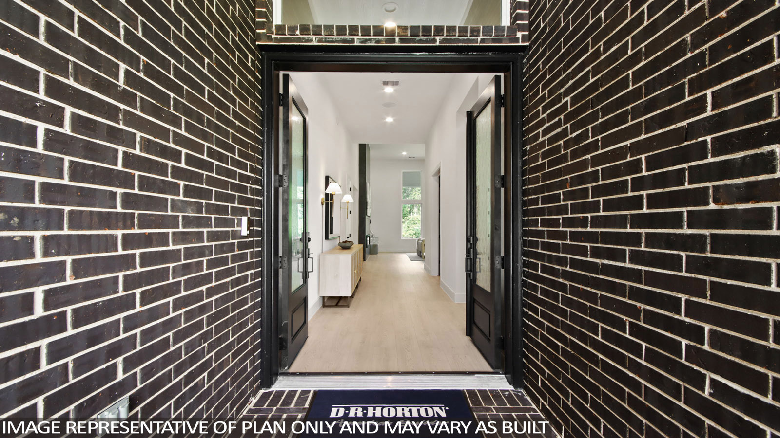 Entry hallway with vinyl flooring