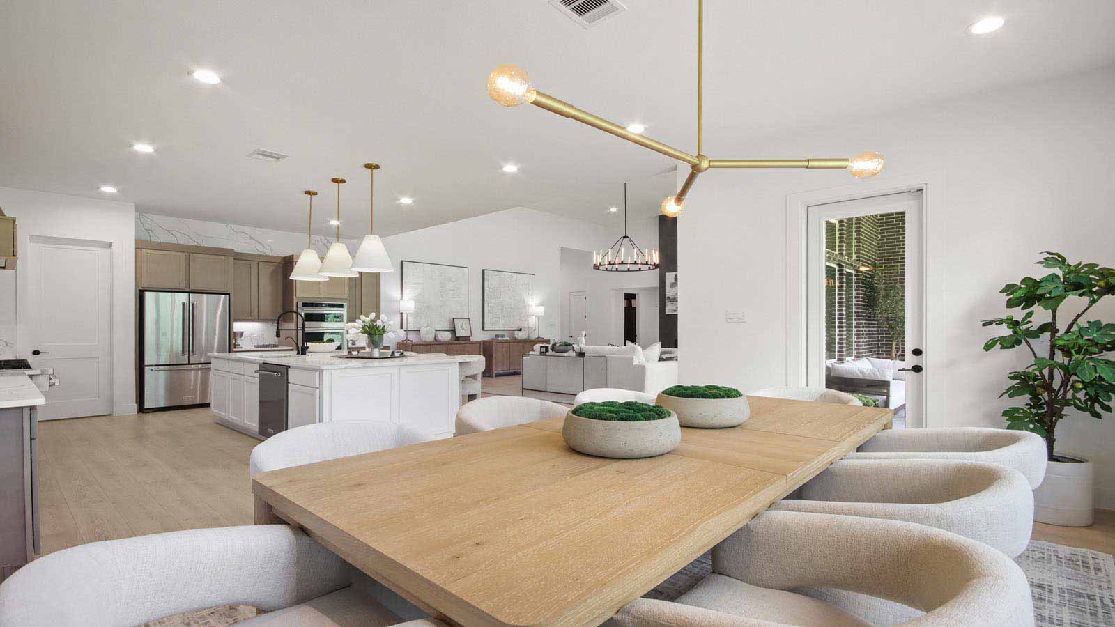 Dining area with vinyl flooring