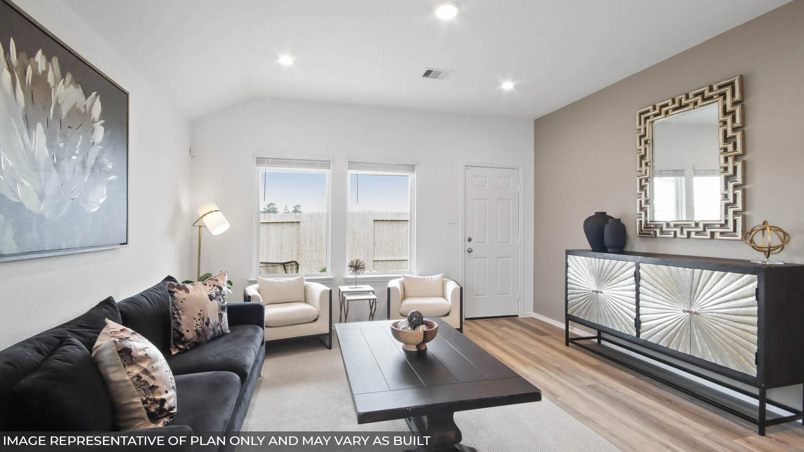 Family room and entry to back patio.