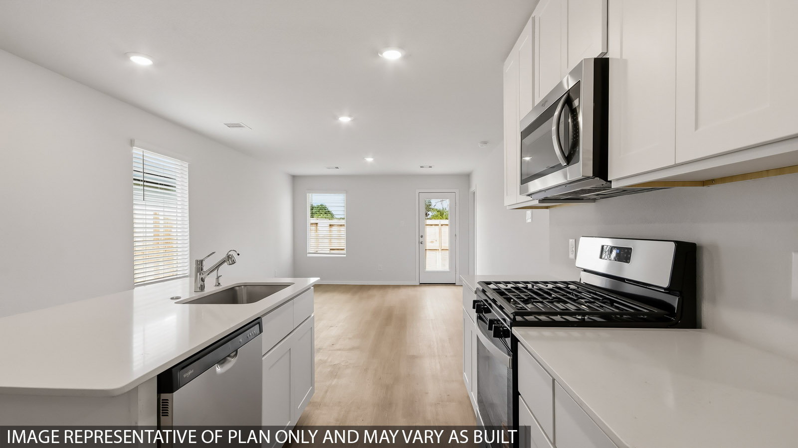 kitchen with quartz countertops and stainless steel appliances