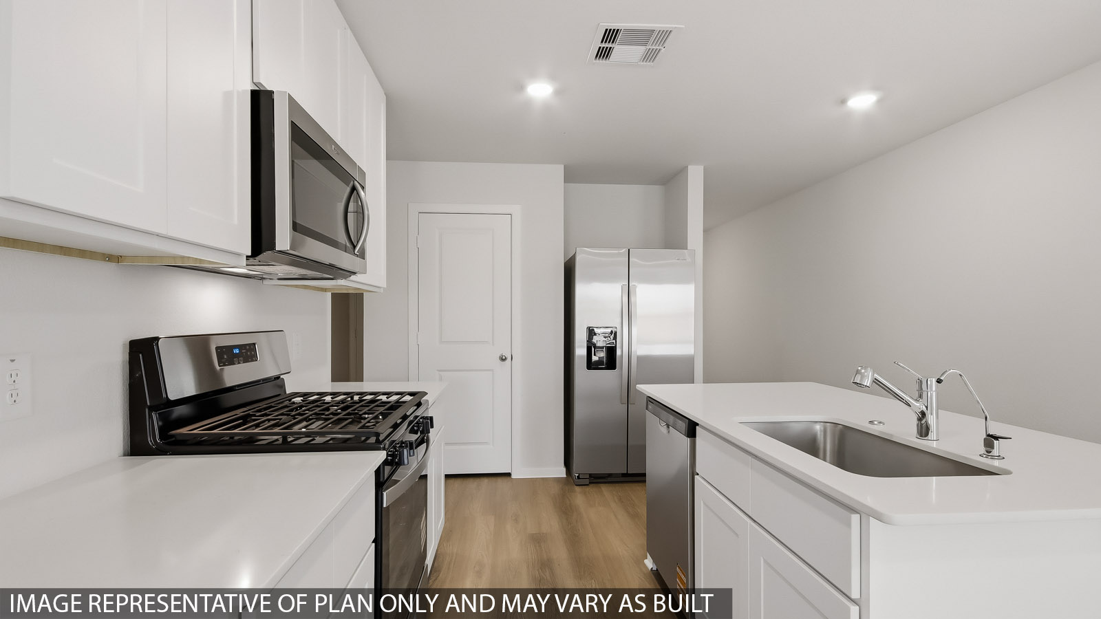 kitchen with quartz countertops and stainless steel appliances