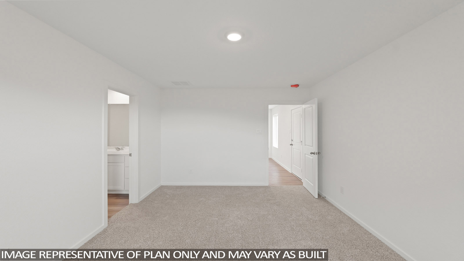 bedroom with carpet flooring and windows