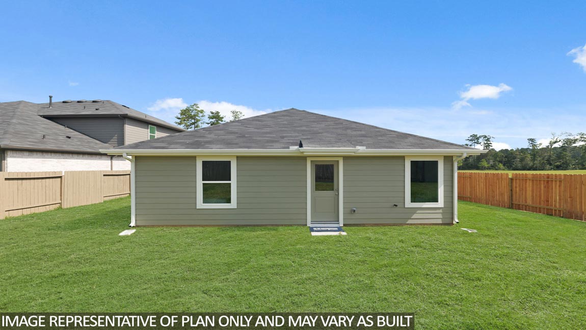 back of house with james hardie siding and glass back door