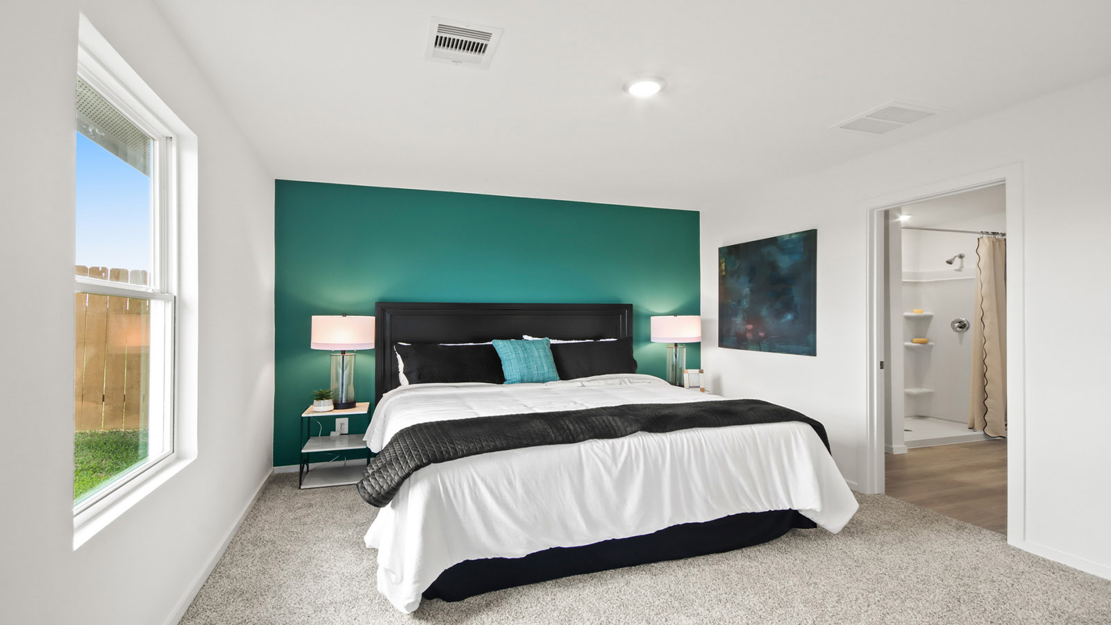 bedroom with carpet flooring