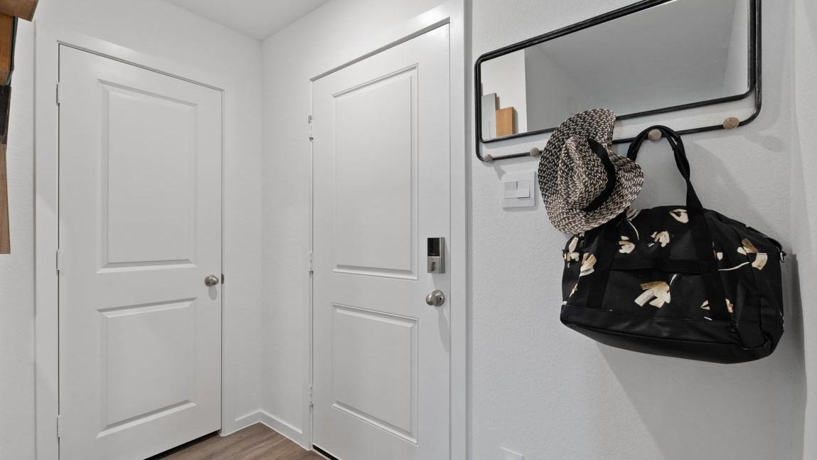 entryway with vnyl flooring