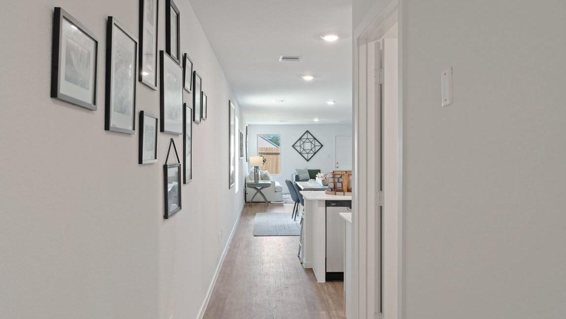 entryway with vnyl flooring