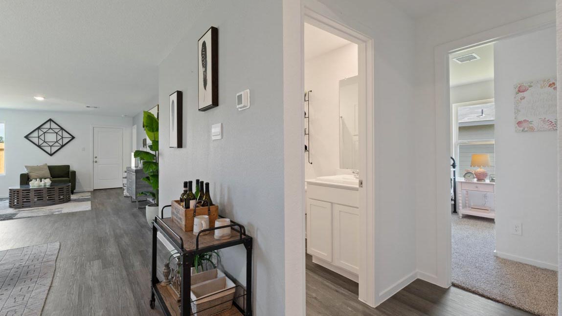 entryway with vnyl flooring