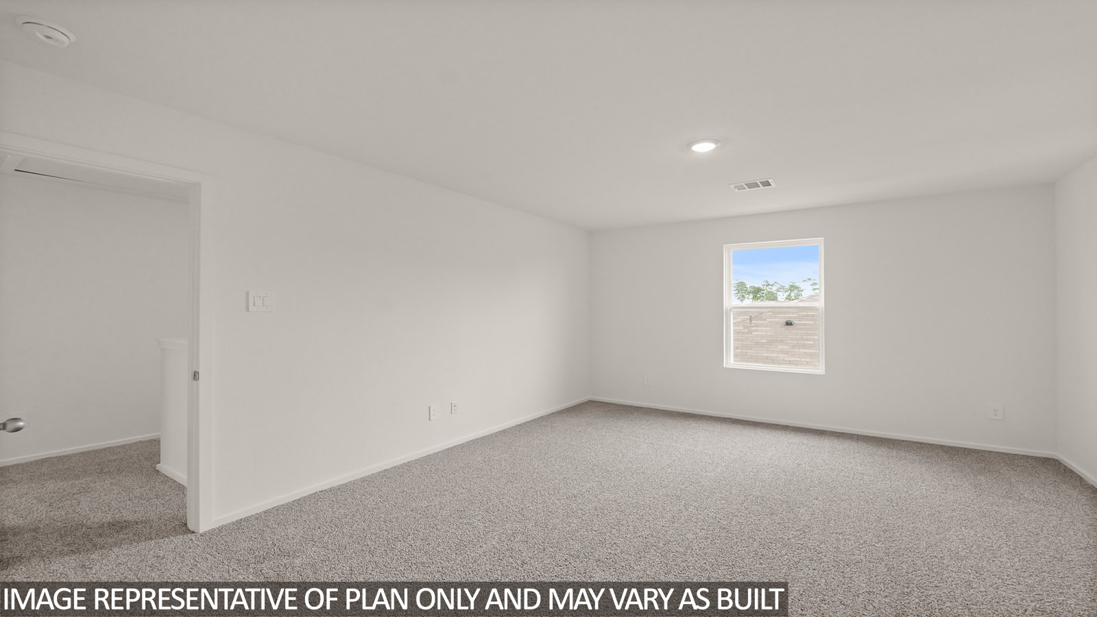 bedroom with carpet flooring and window