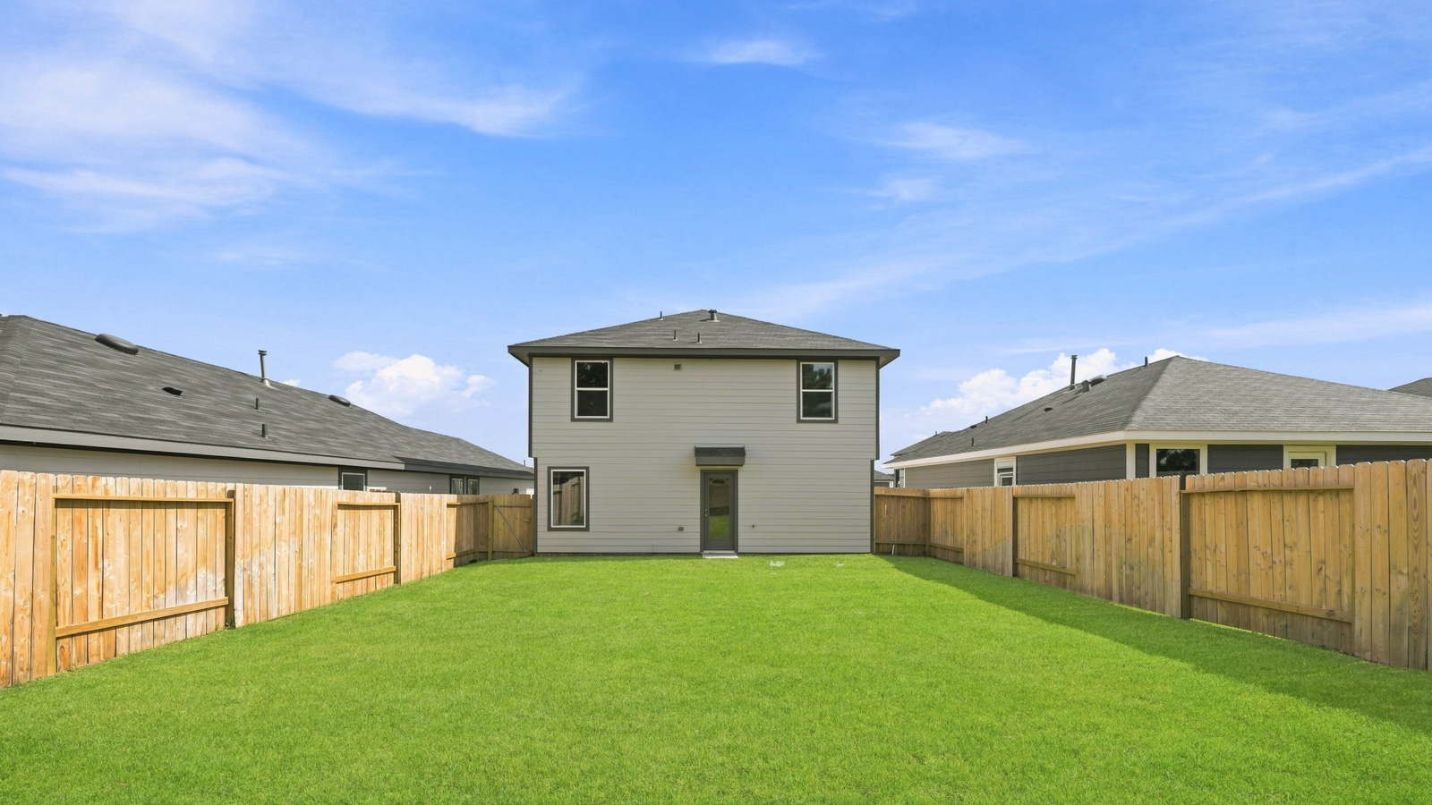fenced backyard