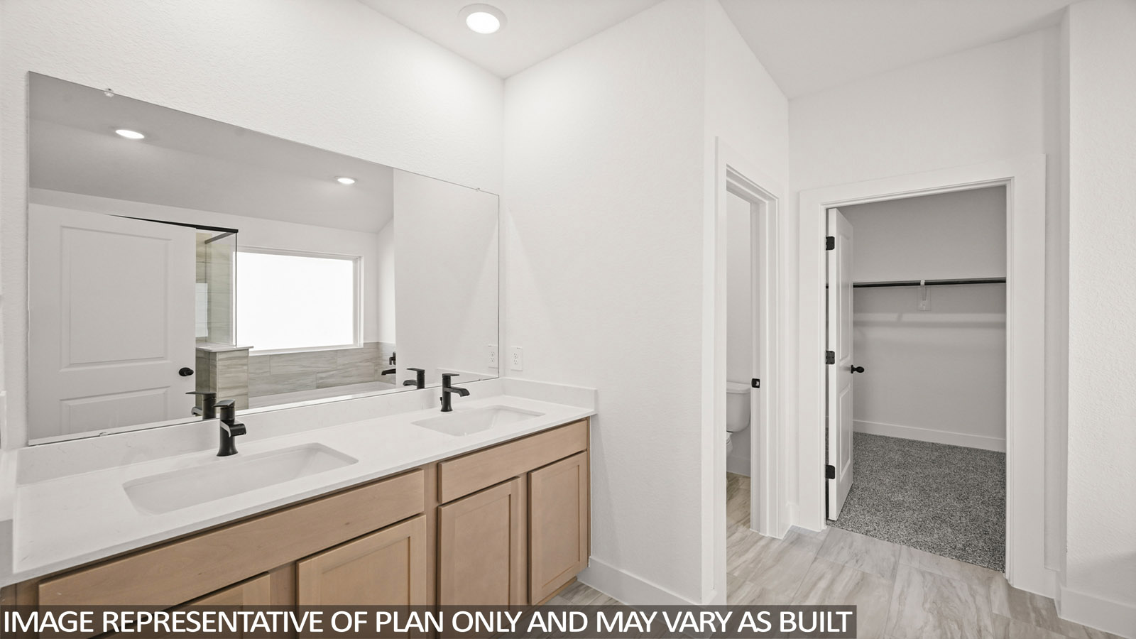 Primary bathroom with double sinks