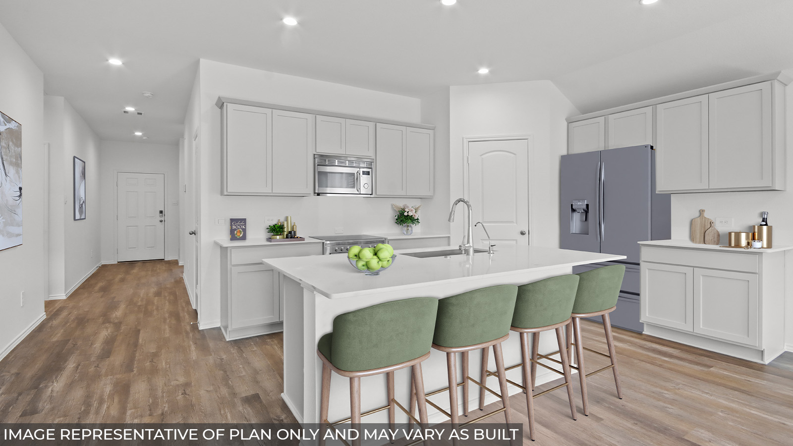 kitchen with quartz countertops and stainless steel appliances in Brookshire, TX