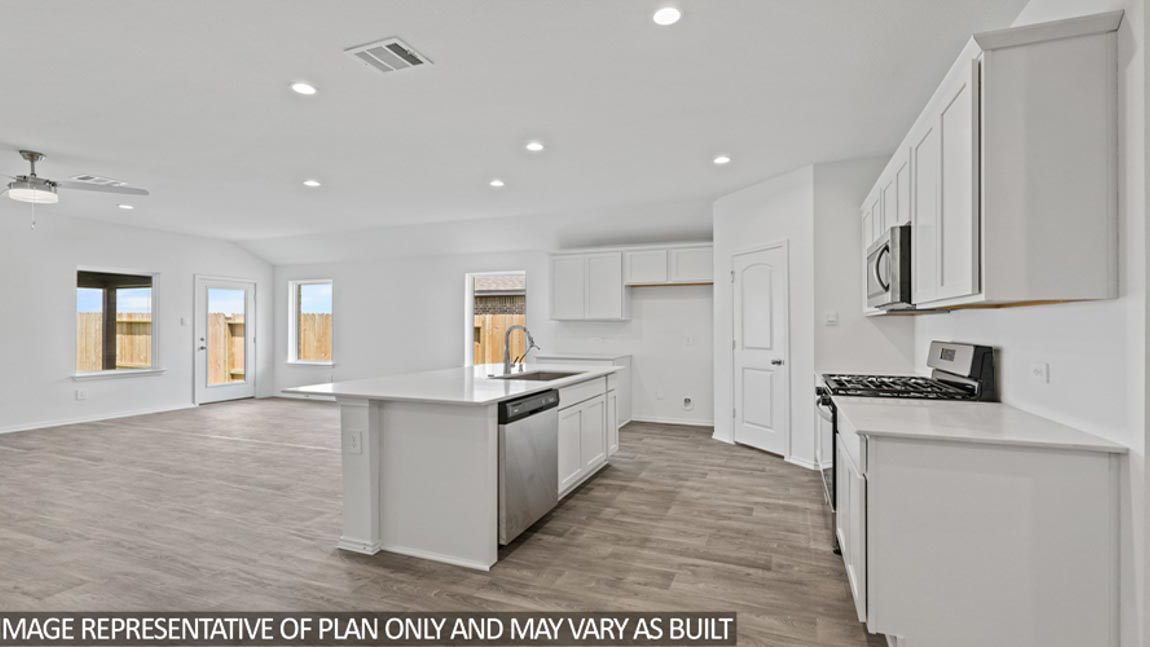 kitchen with quartz countertops, and stainless steel appliances in Brookshire, TX