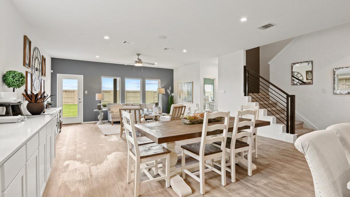 living area with large windows