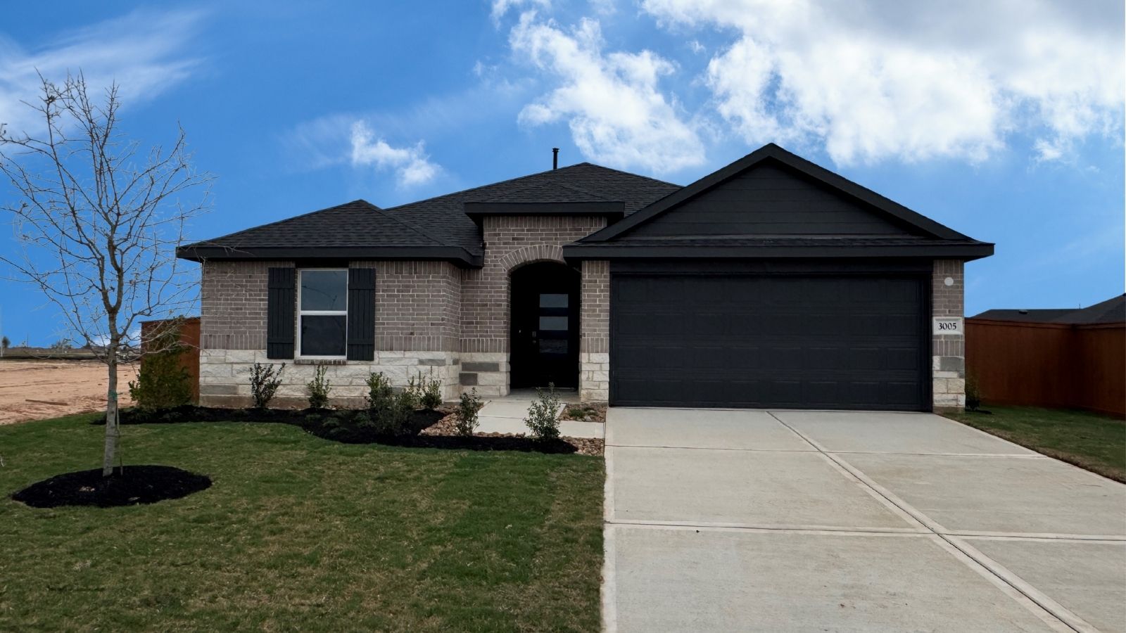 Exterior of one story home.