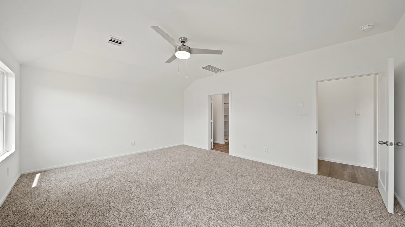 bedroom with carpet flooring and window
