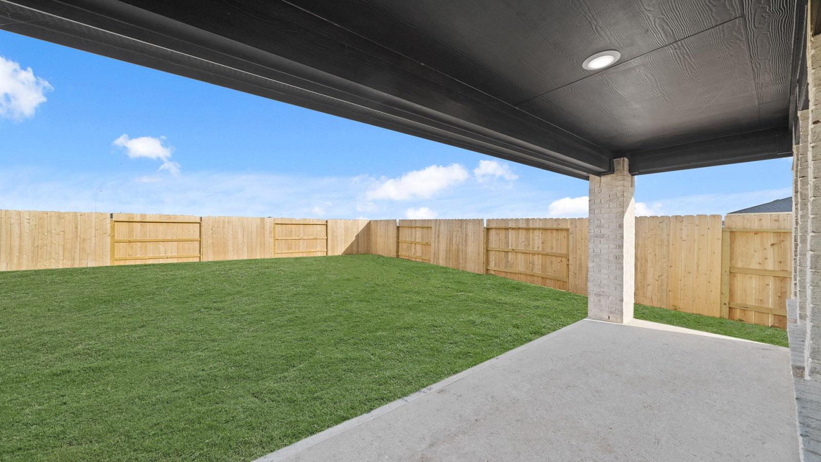 backyard with covered patio