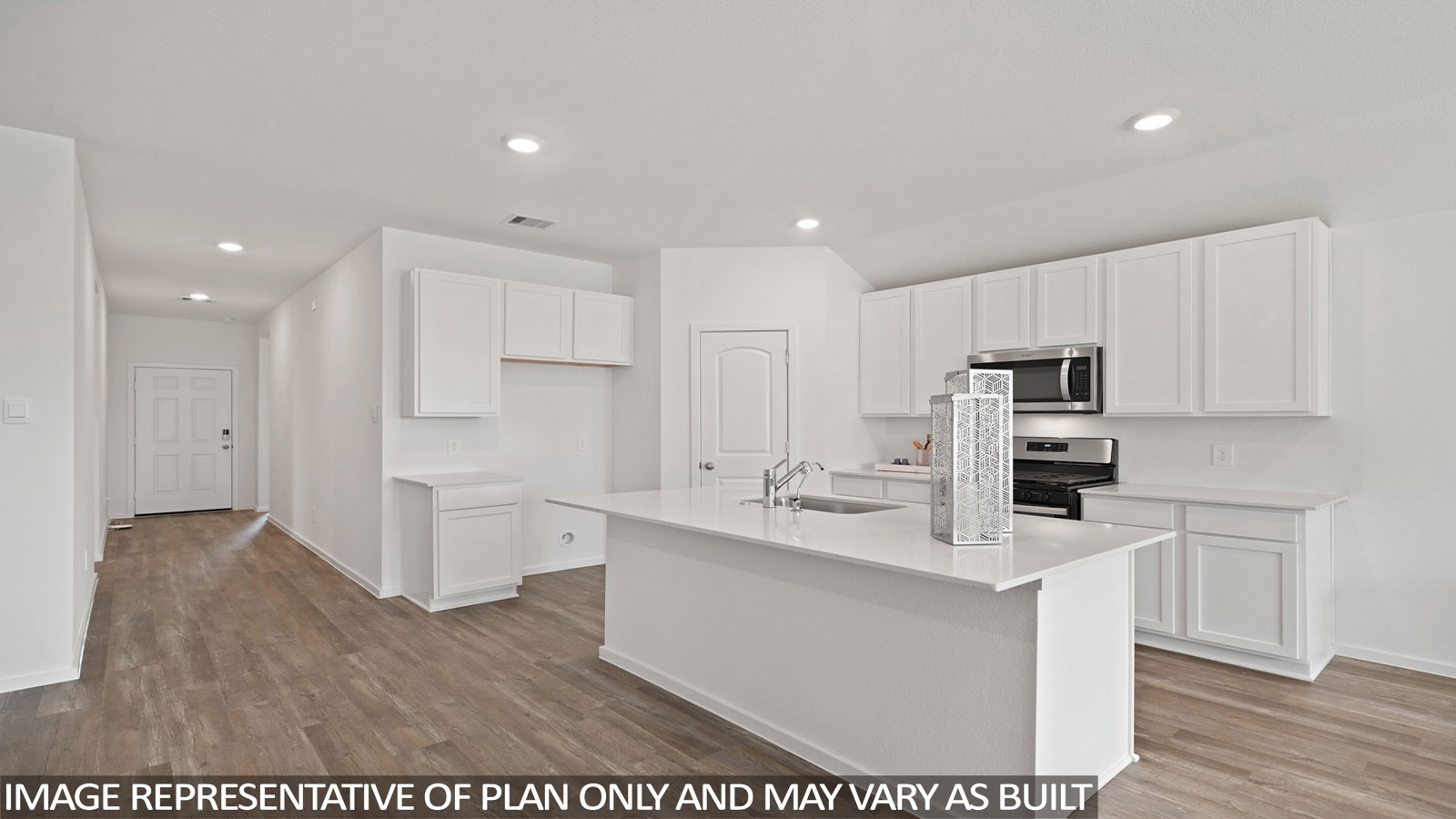 kitchen with quartz countertops and stainless steel appliances