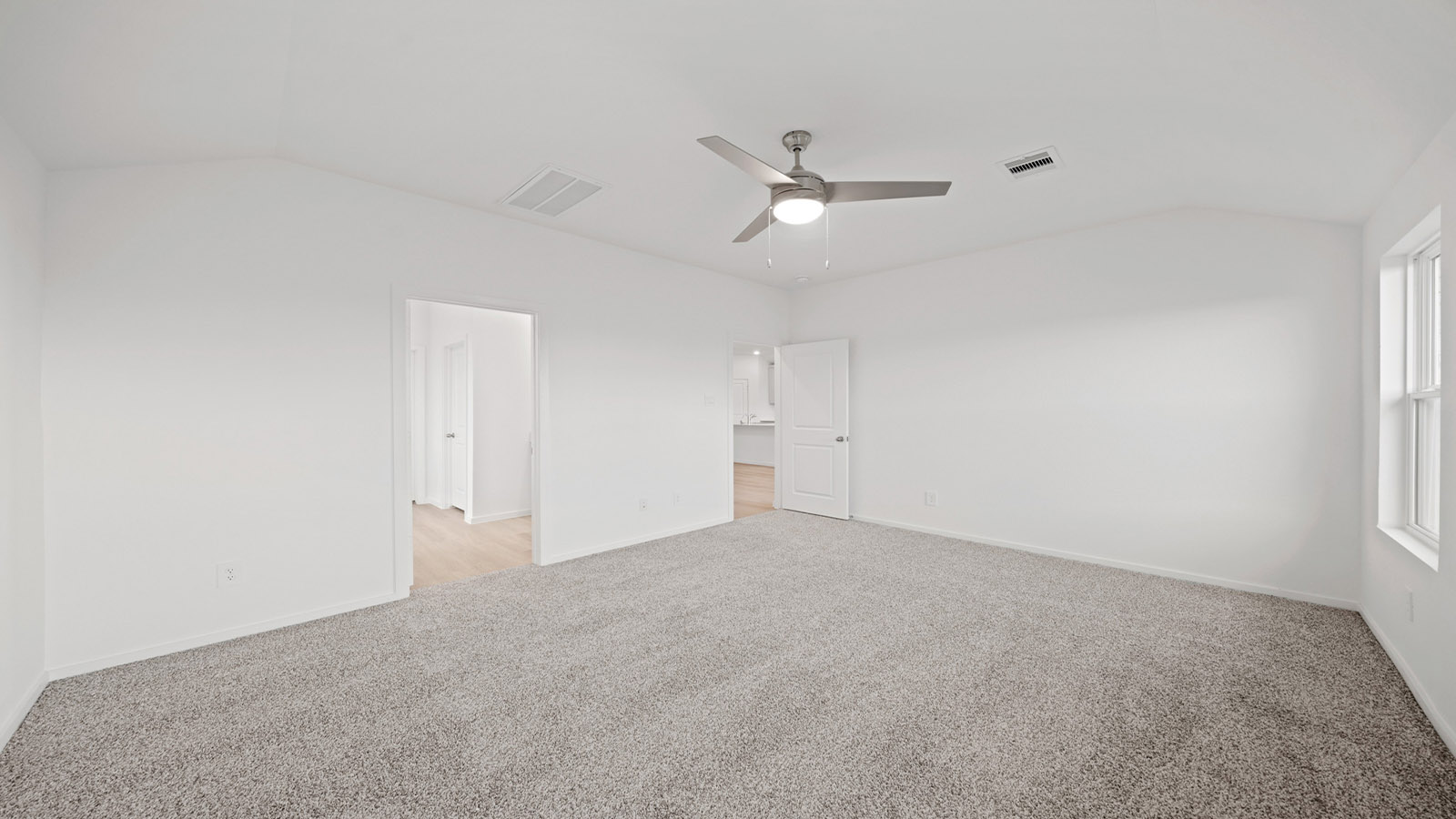 bedroom with carpet flooring and window
