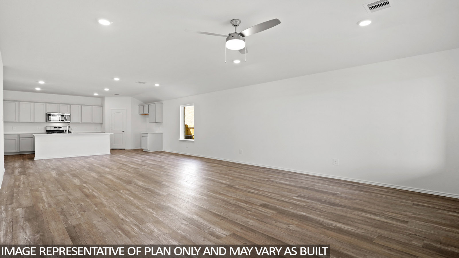 living and dining area with vinyl flooring