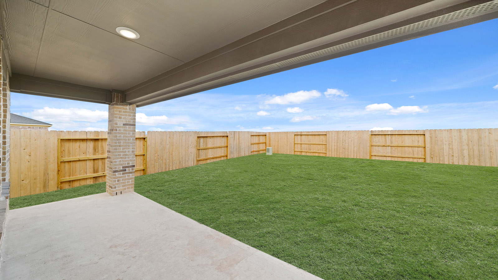 backyard with covered patio