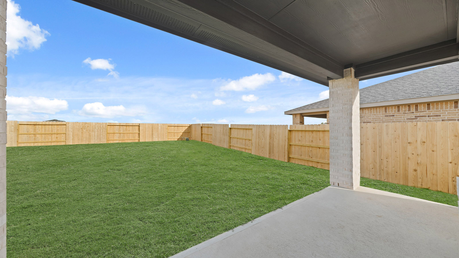 backyard with covered patio