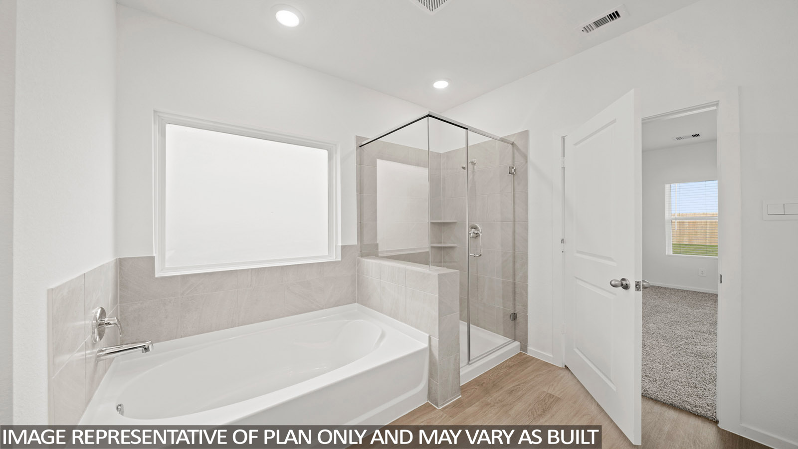 bathroom with seperate tub and shower