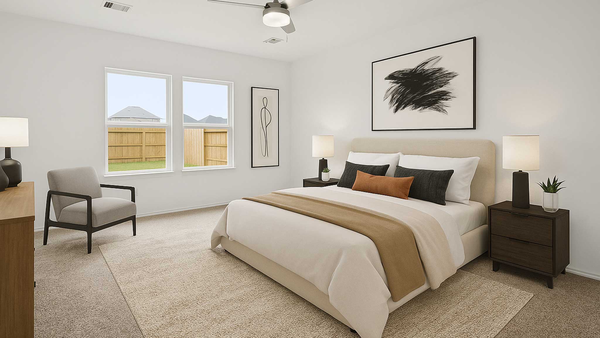 bedroom with carpet flooring