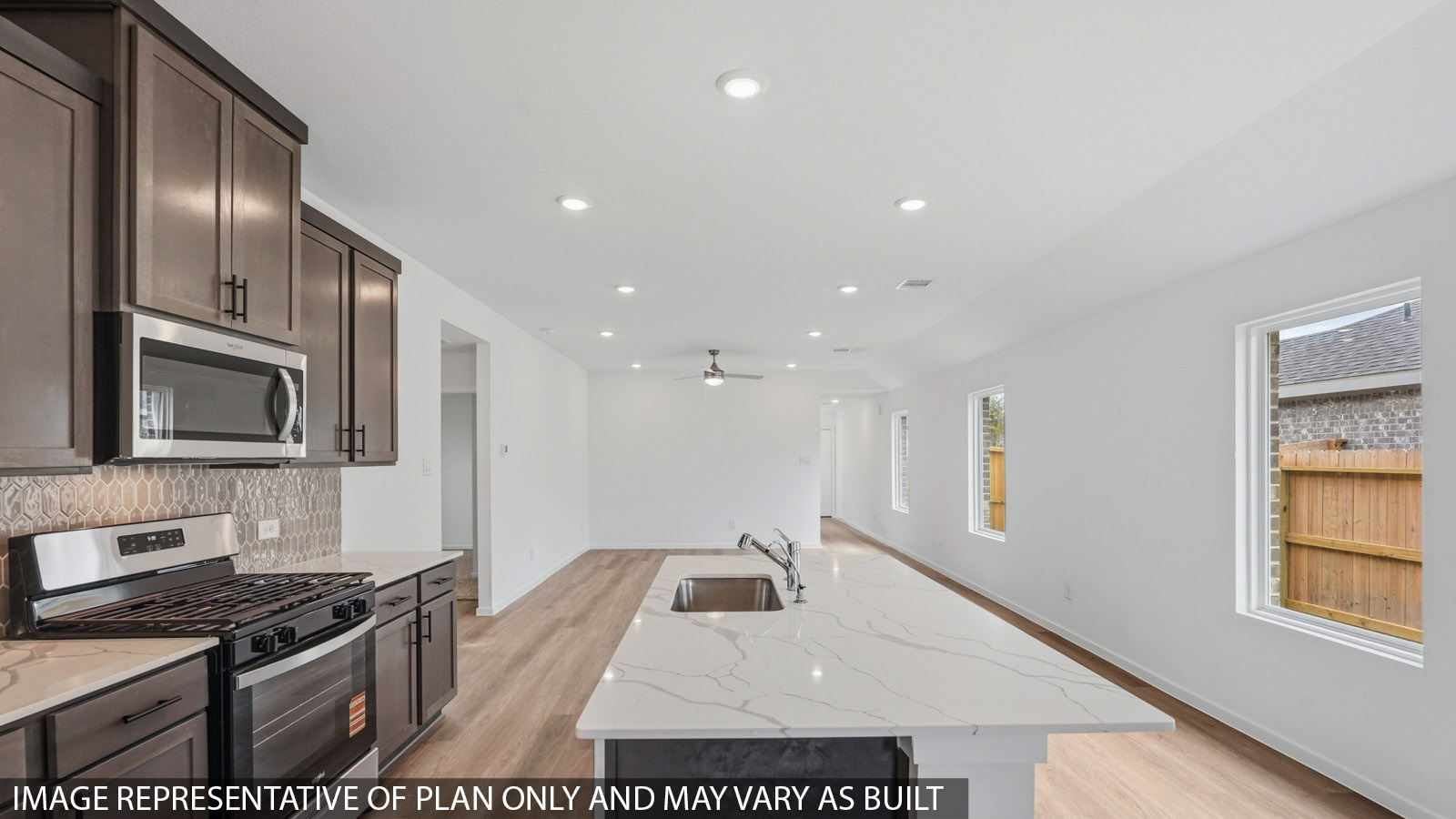 kitchen with quartz countertops and stainless steel appliances