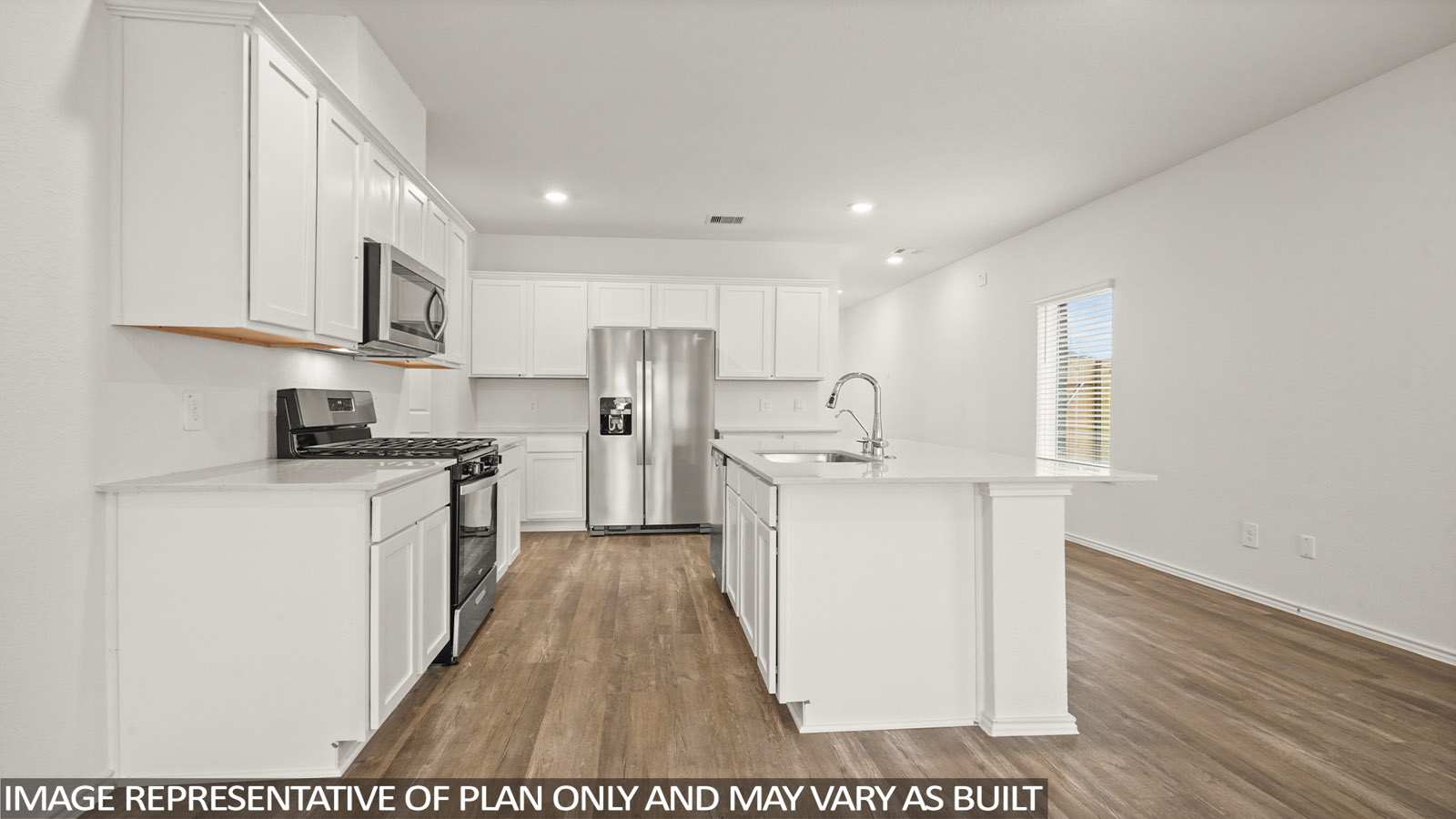 kitchen with quartz countertops and stainless steel appliances