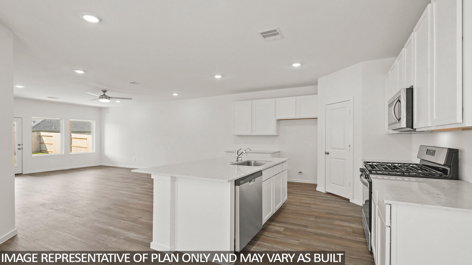 kitchen with quartz countertops and stainless steel appliances