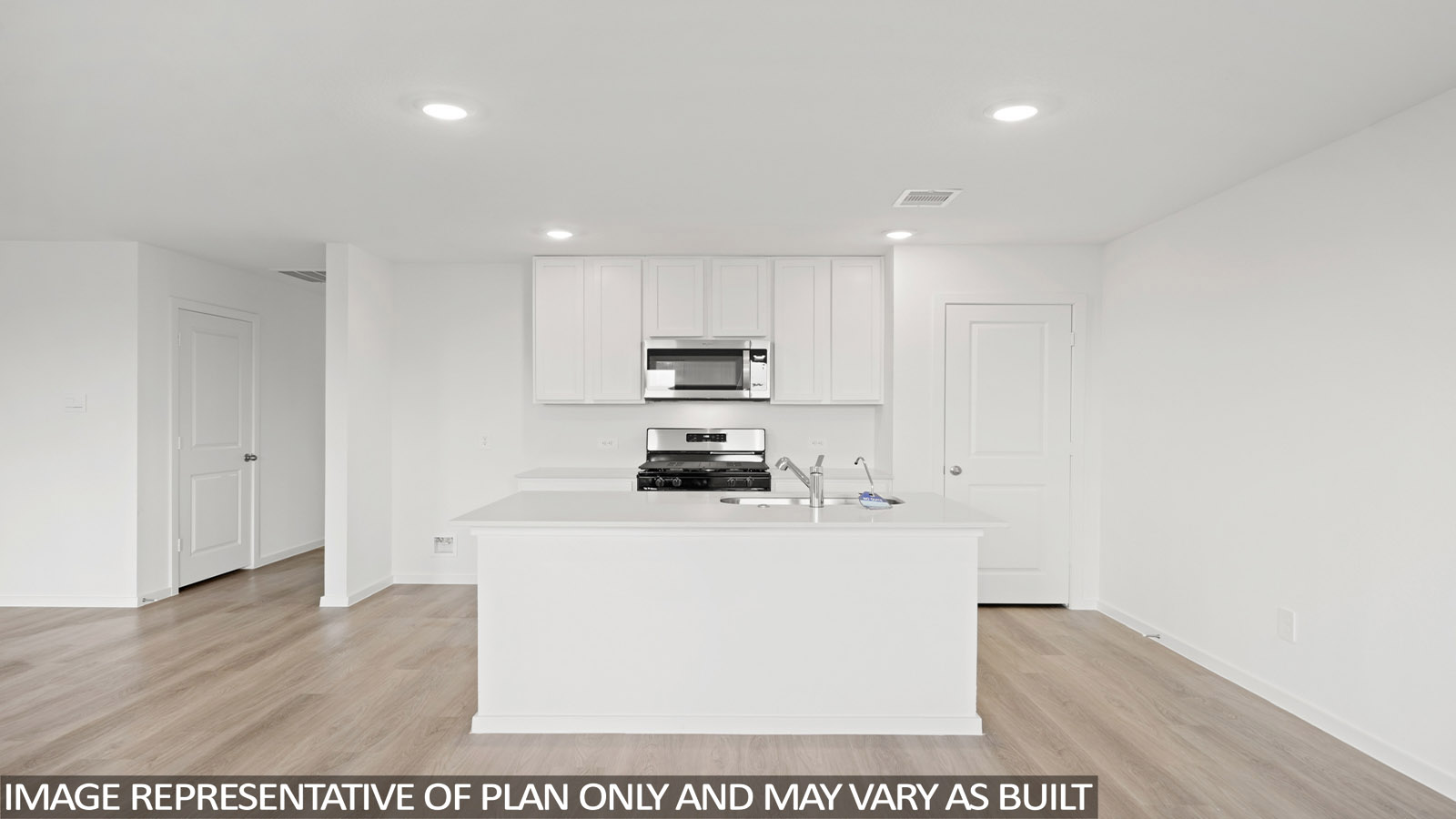 Kitchen with an island