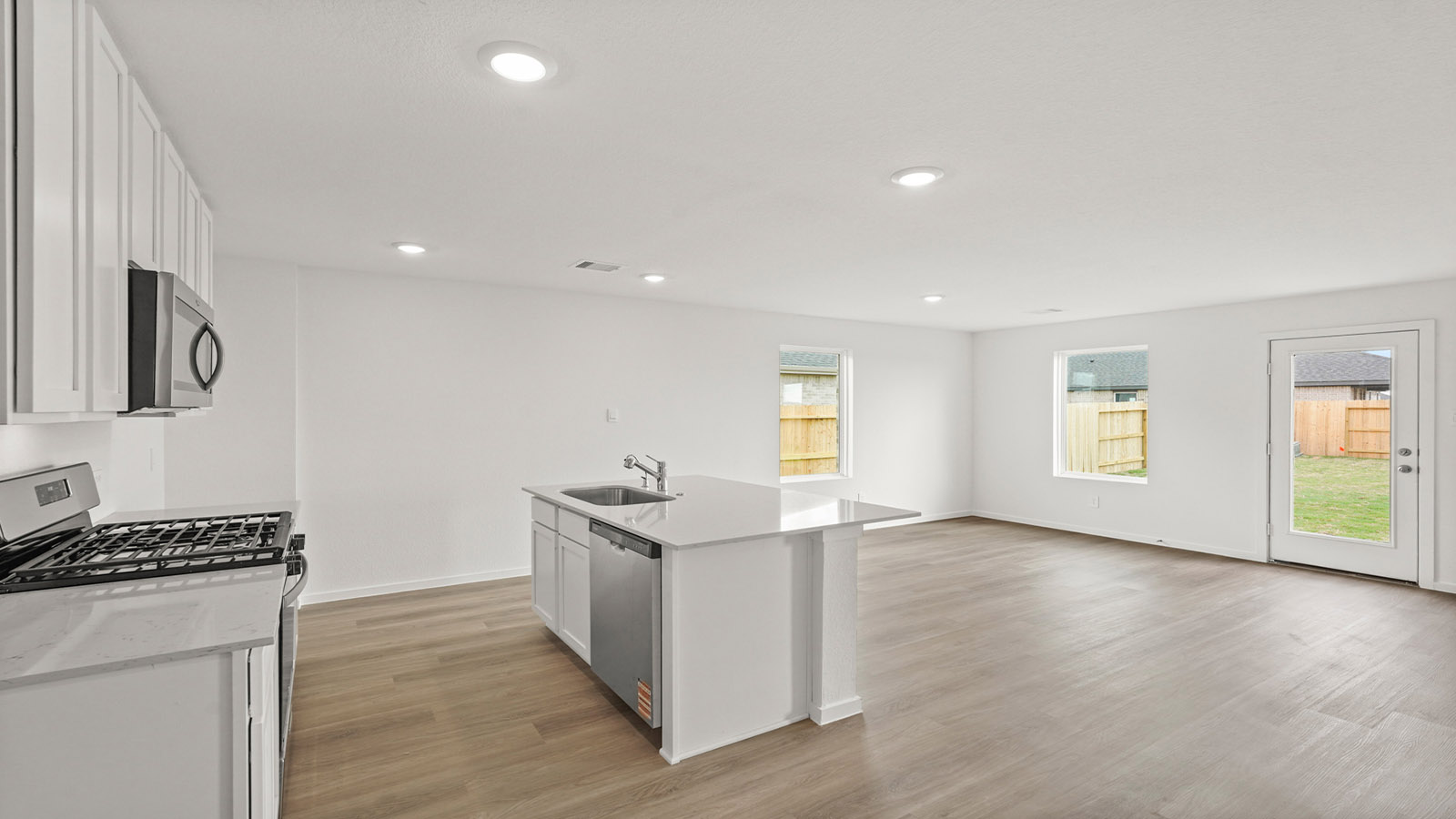 Kitchen with an island