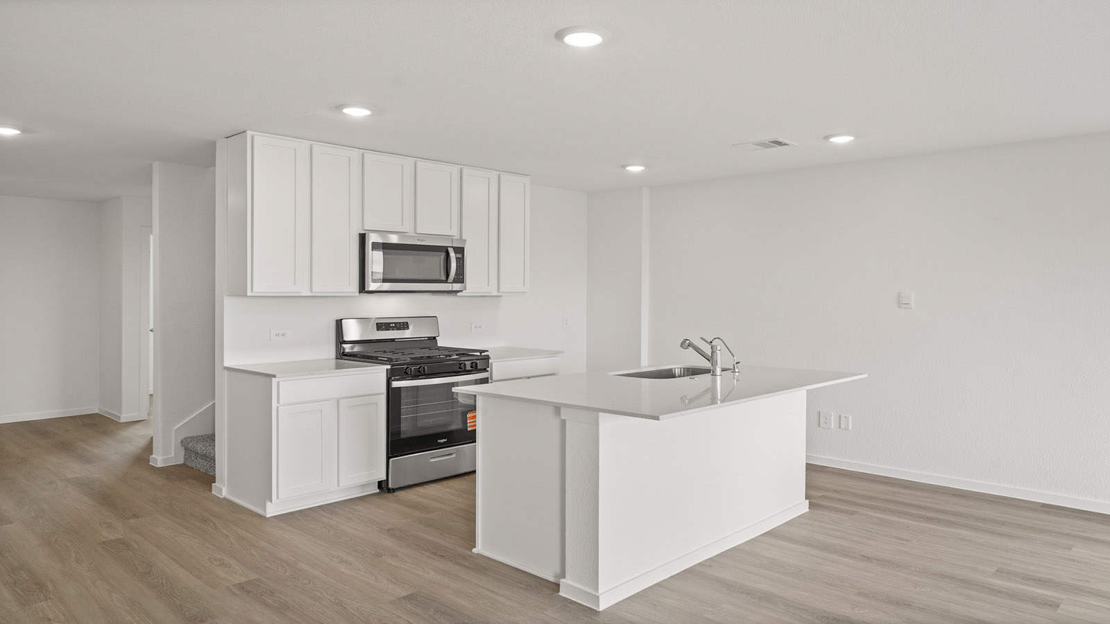 Kitchen with an island