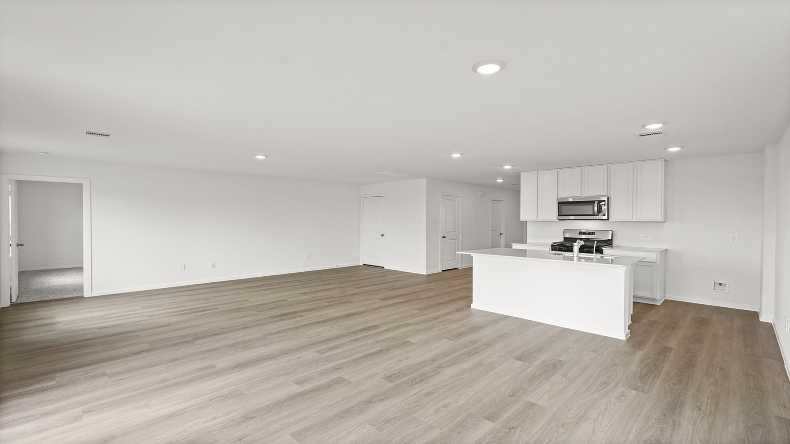 Kitchen with an island