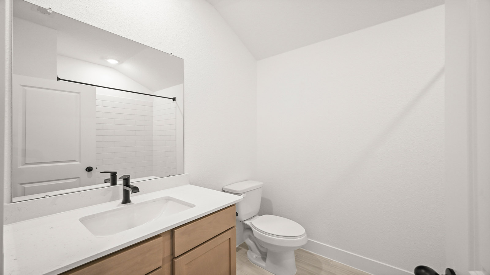 Secondary bathroom with single sink