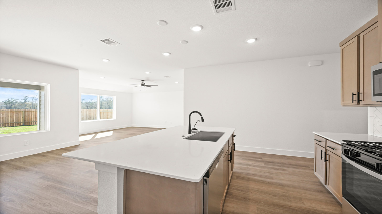 Kitchen with an island