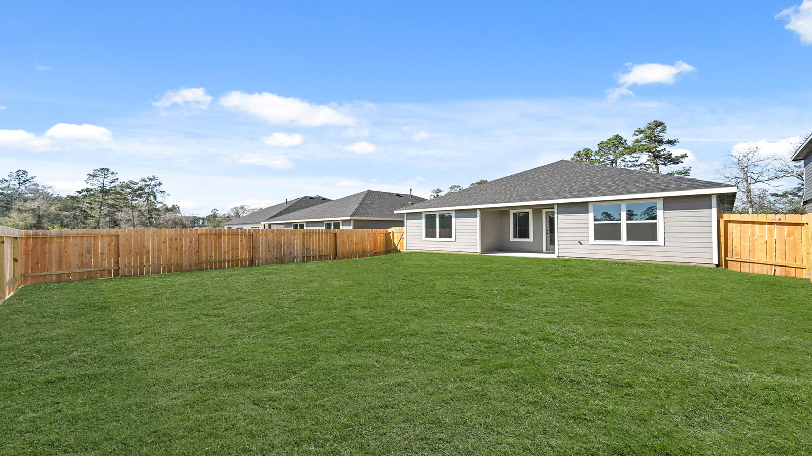 Fully Landscaped backyard