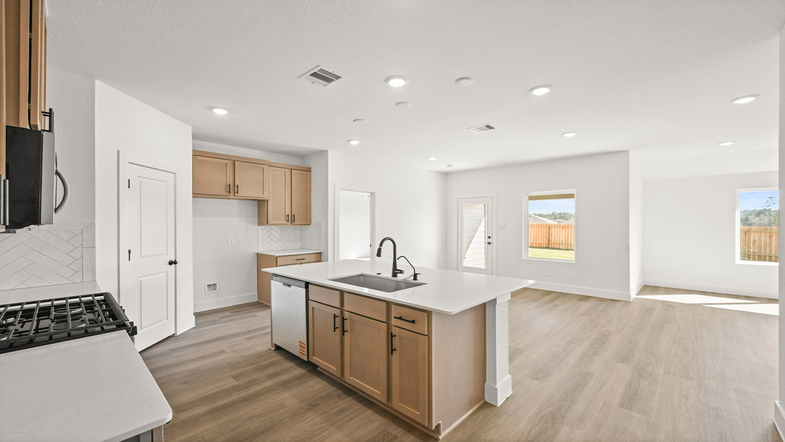 Kitchen with an island