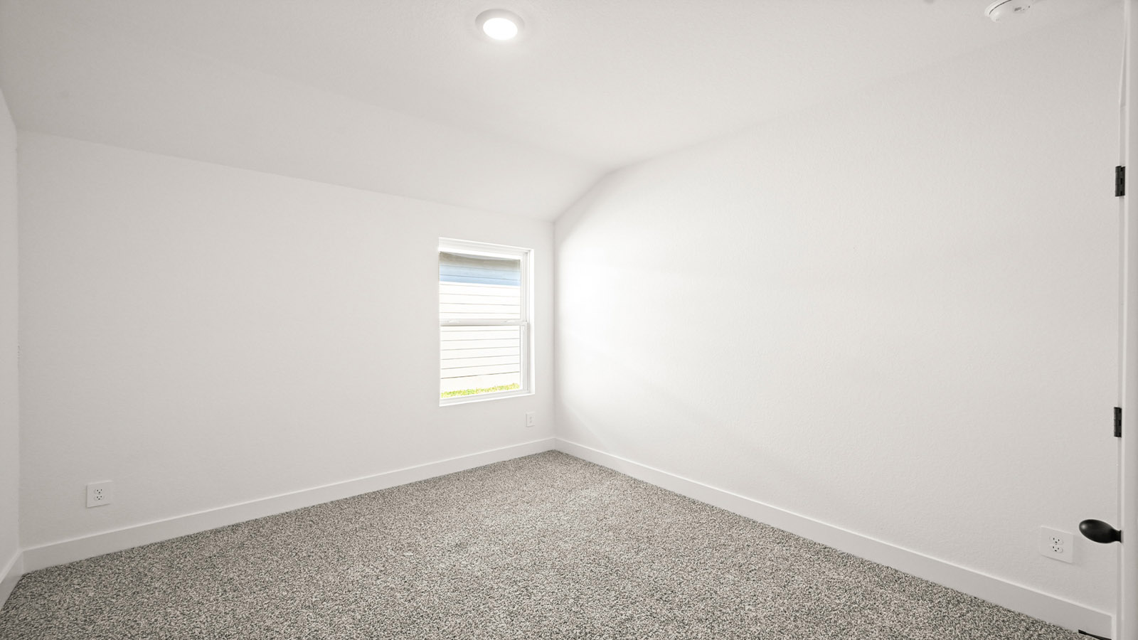 Secondary bedroom with carpet flooring