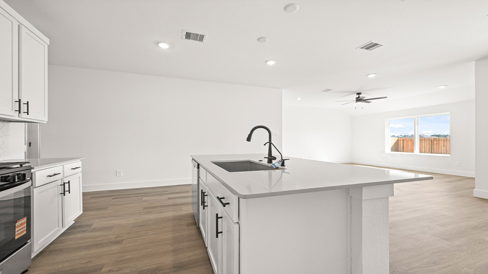 Kitchen with an island