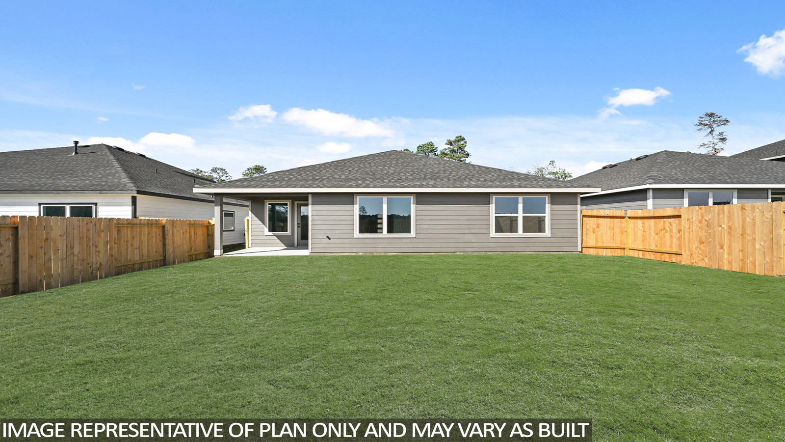 back of house with james hardie siding and glass back door
