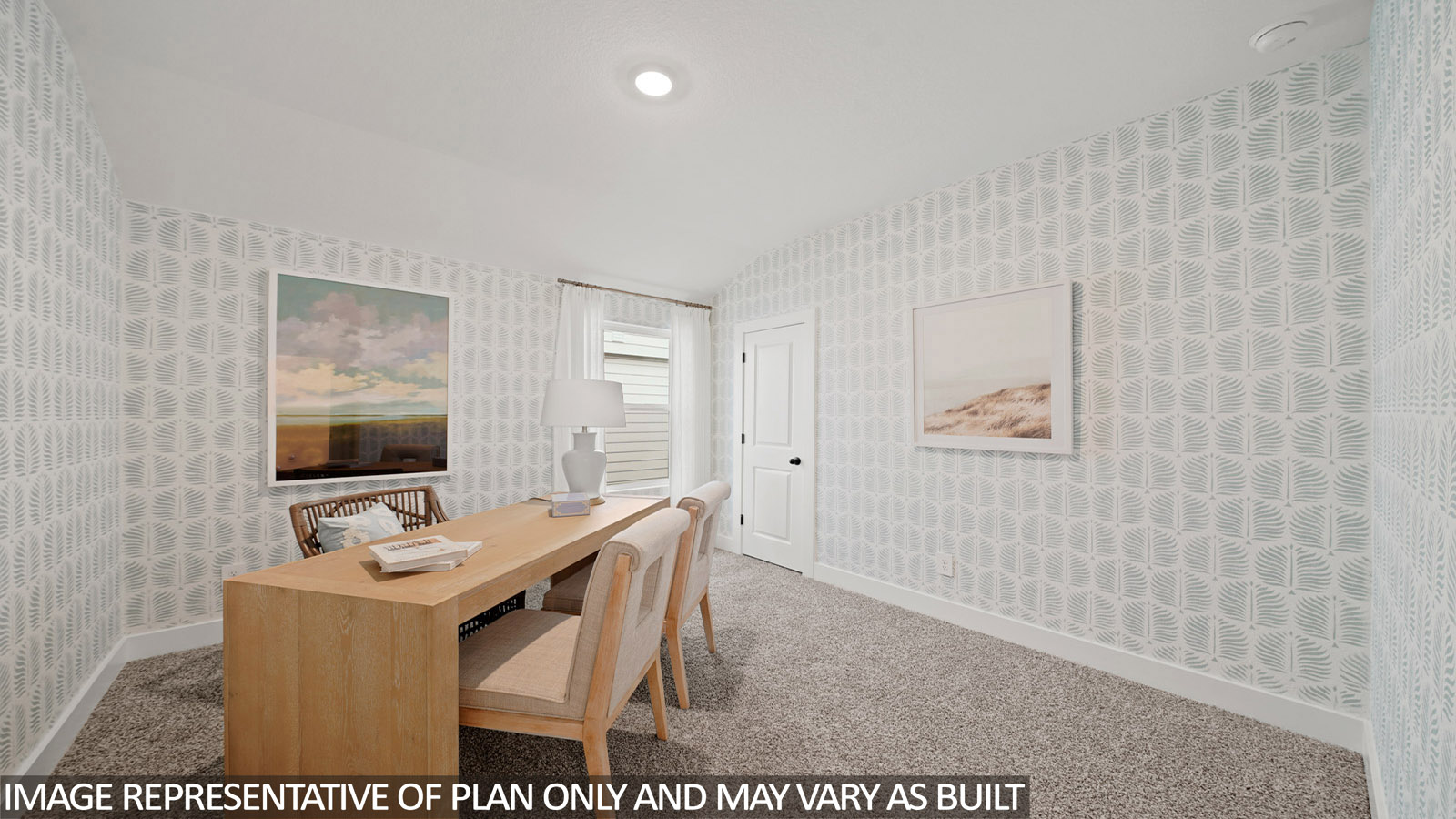 Study with vinyl flooring